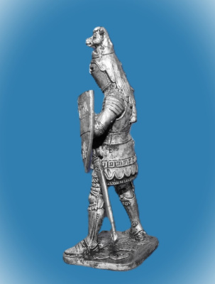 Картинка 099. Оловянный солдатик Сэр Хью Калвли. Англия, 2-я пол. 14 века, 54мм  от магазина Масштаб
