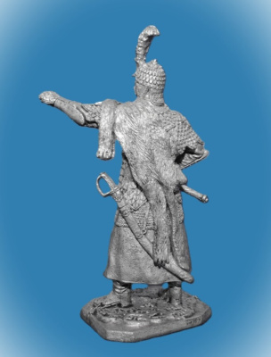 Картинка 150. Оловянный солдатик Офицер польско-литовских гусар, 2-я пол. 17 в, 54мм  от магазина Масштаб
