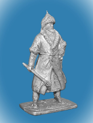 Картинка Horde-03 Оловянный солдатик Монгольский воин с палицей, 13 век, 54 мм.  от магазина Масштаб