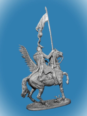 Картинка 182. Оловянный солдатик Польский гусар Придворной хоругви, 1605 г, 54мм  от магазина Масштаб