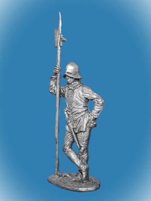 Картинка 074. Оловянный солдатик Швейцарский алебардист 15в, 54мм  от магазина Масштаб