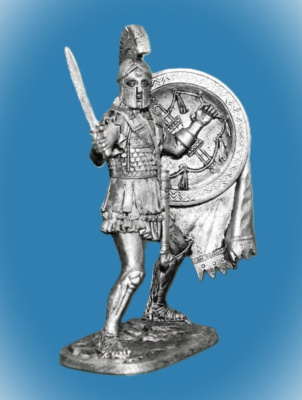 Картинка 209. Оловянный солдатик Греческий гоплит, 5 век до н.э, 54мм  от магазина Масштаб