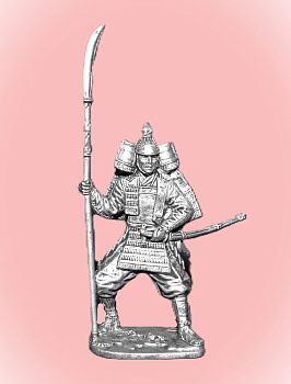 Картинка 184. Оловянный солдатик Самурай, 11-13 в, 54мм  от магазина Масштаб