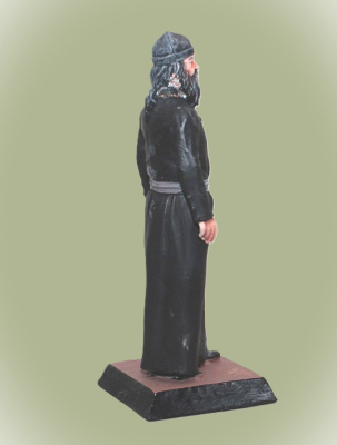 Картинка MMW0043clr Оловянная окрашен. миниатюра Монах Чернец, Русь, 13в, 54 мм  от магазина Масштаб