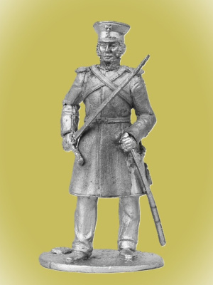 Картинка P-230 Обер-офицер пеших полков Симбирского ополчения, 1812-1813 гг., 54мм  от магазина Масштаб