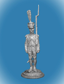 Картинка 054. Оловянный солдатик Фузелер-гренадер императорской гвардии Франция 1806-14гг, 54мм  от магазина Масштаб