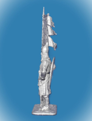 Картинка 290. Оловянный солдатик Русский ратник со стягом Св. Георгия, 11-13 вв., 54 мм  от магазина Масштаб