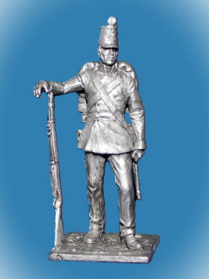 Картинка 125. Оловянный солдатик Рядовой австрийской пехоты, 1859г., 54мм  от магазина Масштаб