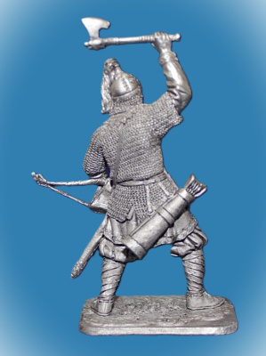 Картинка 273. Оловянный солдатик Русский воин Княжеская дружина, 11 в., 54 мм  от магазина Масштаб