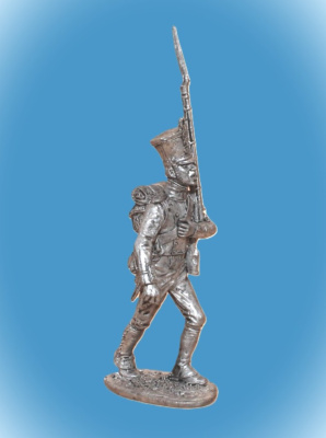 Картинка 061. Оловянный солдатик Фузелер линейной пехоты Франция 1812-15гг, 54мм  от магазина Масштаб