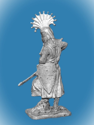 Картинка 322.  Оловянный солдатик Буркарт фон Хоенфельс. Германия, 13 век, 54 мм  от магазина Масштаб