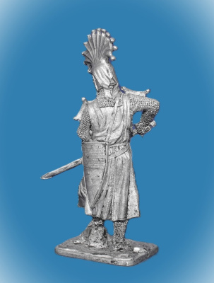 Картинка 322.  Оловянный солдатик Буркарт фон Хоенфельс. Германия, 13 век, 54 мм  от магазина Масштаб