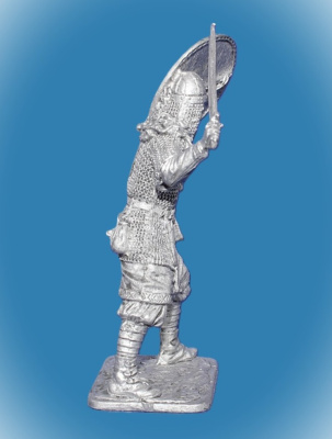 Картинка 307 Оловянный солдатик Воин-варяг. Русь, 10 век, 54 мм  от магазина Масштаб