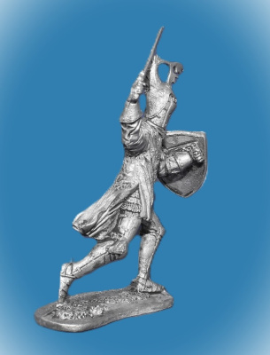 Картинка 016. Оловянный солдатик Бургундский рыцарь Робер де Мамин, нач. 15 века  от магазина Масштаб