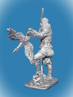 Картинка 256. Оловянный солдатик Викинг с луком. 9-10 в, 54мм  от магазина Масштаб