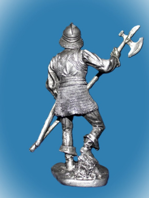 Картинка 073. Оловянный солдатик Немецкий пеший воин, 1500 г., 54мм  от магазина Масштаб