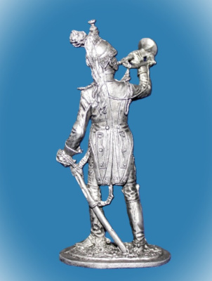 Картинка 046. Оловянный солдатик Трубач гвардейского драгунского полка Франция 1806-13гг, 54мм  от магазина Масштаб