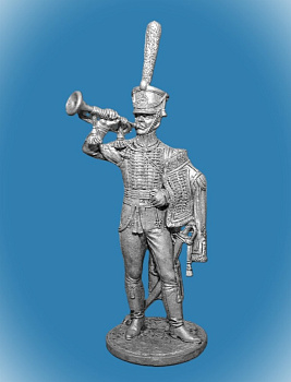 Картинка NAP-074 Оловянный солдатик Штаб-трубач Сумского гусарского полка. Россия 1810-14, 54 мм  от магазина Масштаб