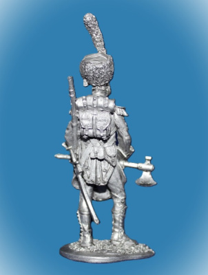 Картинка 060. Оловянный солдатик Сапер легкой пехоты Франция 1809-13гг, 54мм  от магазина Масштаб
