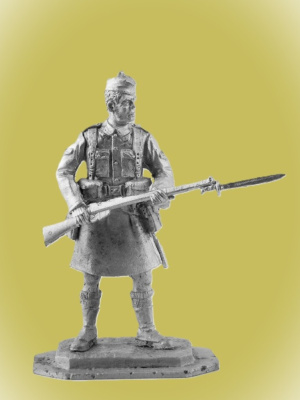 Картинка P-084 Рядовой шотландской пехоты, 1914 г. , 54 мм, металл  от магазина Масштаб