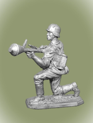 Картинка VNT-03 Оловянный солдатик Немецкий пехотинец с Фауст-патроном, 1944-45 гг., 54мм  от магазина Масштаб