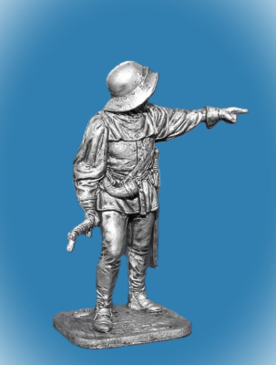 Картинка 268. Оловянный солдатик Артиллерист. Западная Европа, 15 век, 54 мм  от магазина Масштаб