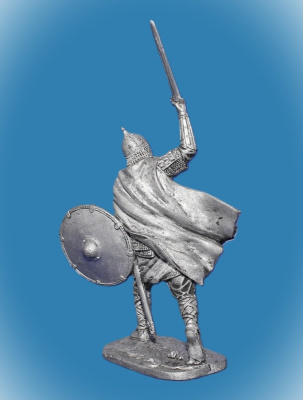 Картинка 232. Оловянный солдатик Дружинник Киевская Русь, конец 10-серидина 11 в, 54мм  от магазина Масштаб