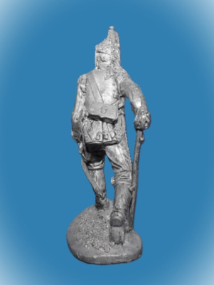 Картинка 056. Оловянный солдатик Рядовой кирасирского полка Франция 1807-09г, 54мм  от магазина Масштаб