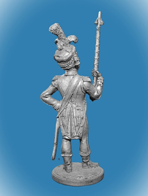 Картинка NAP-002 Оловянный солдатик Драм-мажор голландских гренадер 1810-11 гг., 54мм  от магазина Масштаб