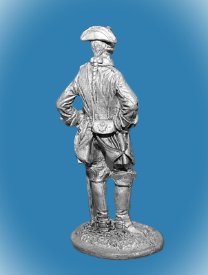 Картинка 028. Оловянный солдатик Рядовой кирасирского полка, 1732-42, 54мм  от магазина Масштаб