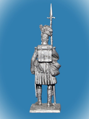 Картинка 135. Оловянный солдатик Сержант шотландской пехоты, 1815 г., 54мм  от магазина Масштаб