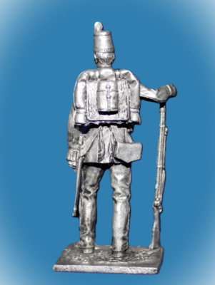 Картинка 125. Оловянный солдатик Рядовой австрийской пехоты, 1859г., 54мм  от магазина Масштаб
