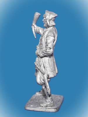 Картинка 302 Оловянный солдатик Княжеский дружинник с рогом. Русь, 10 в, 54 мм  от магазина Масштаб