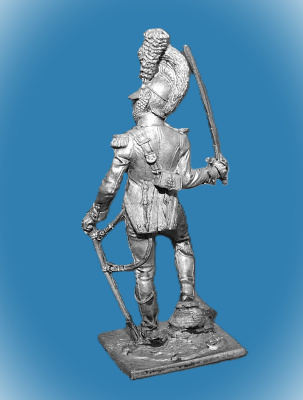Картинка 044. Оловянный солдатик Офицер шевалежерского полка 1811-1814гг, 54мм  от магазина Масштаб