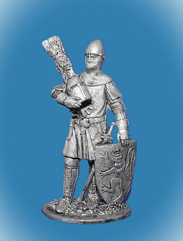 Картинка 017. Оловянный солдатик Немецкий рыцарь Гюнтер фон Шварцбург, 1345 год  от магазина Масштаб