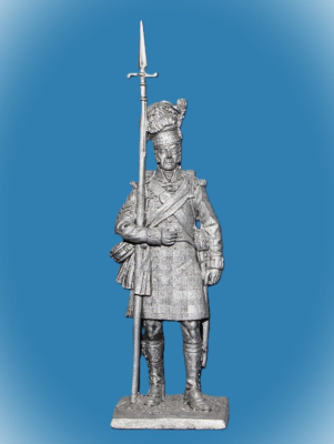 Картинка 135. Оловянный солдатик Сержант шотландской пехоты, 1815 г., 54мм  от магазина Масштаб