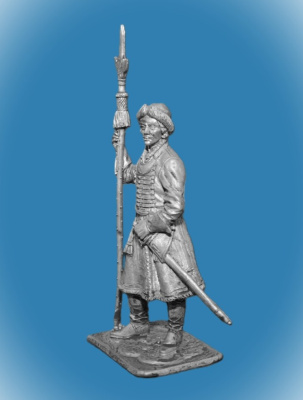 Картинка 229. Оловянный солдатик Обер-офицер Преображенского полка, 1698-1702 гг. Россия, 54мм  от магазина Масштаб
