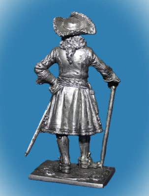 Картинка 240. Оловянный солдатик Штаб офицер преображенского полка, 1698-1700. Россия, 54мм  от магазина Масштаб