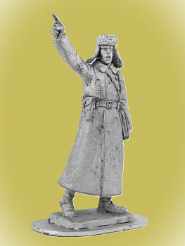 Картинка P-163 Политрук РККА 1942 г. в зимнем обмундировании, 54 мм, металл  от магазина Масштаб