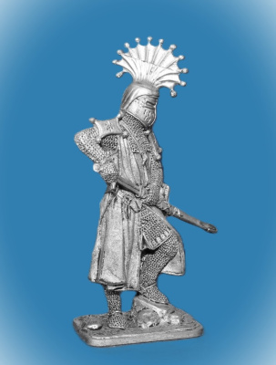 Картинка 322.  Оловянный солдатик Буркарт фон Хоенфельс. Германия, 13 век, 54 мм  от магазина Масштаб
