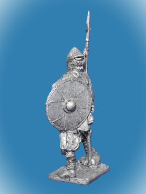 Картинка 331 Оловянный солдатик Варяжский дружинник с копьем, 10 век, Русь, 54 мм  от магазина Масштаб