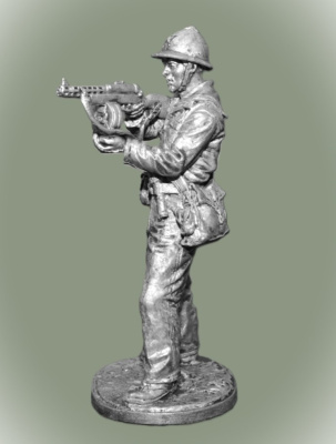 Картинка WWII-086 Оловянная фигура Краснофлотец-автоматчик, Ленинрадский фронт, 1941г. СССР,  54мм  от магазина Масштаб