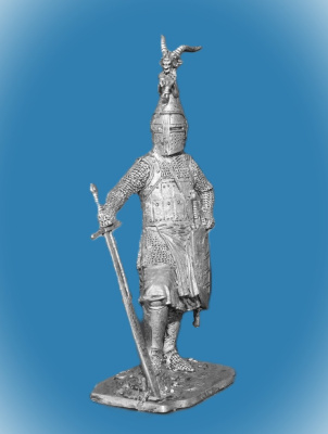 Картинка 223. Оловянный солдатик Германский рыцарь, 2-я пол. 13 в, 54мм  от магазина Масштаб