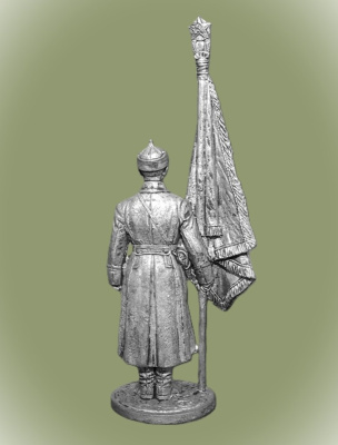 Картинка WWII-046 Старший сержант РККА со знаменем. 1941 г. СССР   54 мм.  от магазина Масштаб