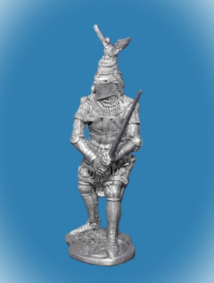 Картинка 078. Оловянный солдатик Сэр Оливер д Ингхем. Англия, 1-я пол. 14 века, 54мм  от магазина Масштаб