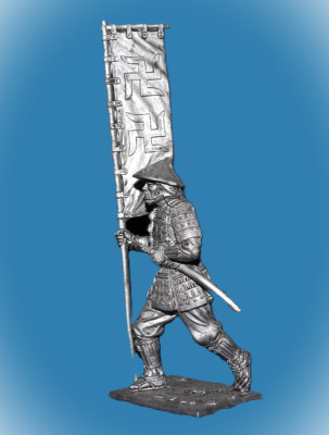 Картинка 227. Оловянный солдатик Асигару-знаменосец, конец 16 – нач. 17 вв., 54мм  от магазина Масштаб