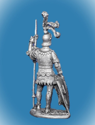Картинка 094. Оловянный солдатик Европейский рыцарь, 15 век, 54мм  от магазина Масштаб