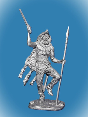 Картинка 218. Оловянный солдатик Берсерк, 9-10 в, 54мм  от магазина Масштаб
