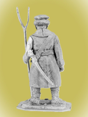 Картинка P-091 Партизан с вилами, 1812 г., 54 мм, металл  от магазина Масштаб