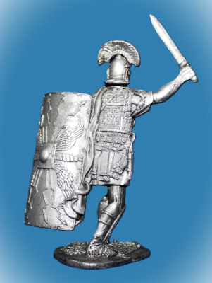 Картинка 001. Оловянный солдатик Центурион II легиона Августа. Рим, 1 век н.э.  от магазина Масштаб